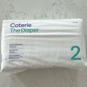 Coterie, 3 packages, size 2 diapers, 31 count/package
